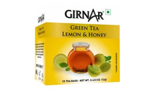 Girnar Green Tea Lemon & Honey 10 Tea Bags Box