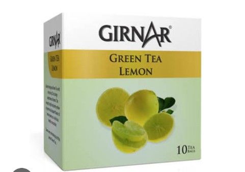 Girnar Green Tea Lemon 10 Tea Bags Box