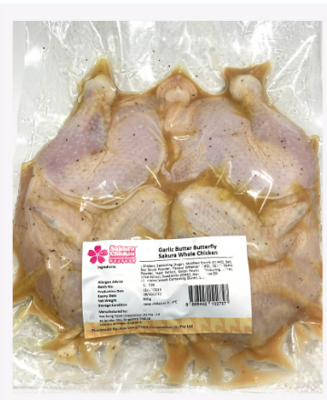 Fresh Sakura Butterfly Chicken Garlic Butter – 900g [Non-Halal]