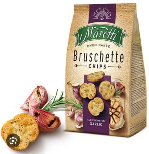 Maretti Bruschette Chips Slow Roasted Garlic 70g Pouch