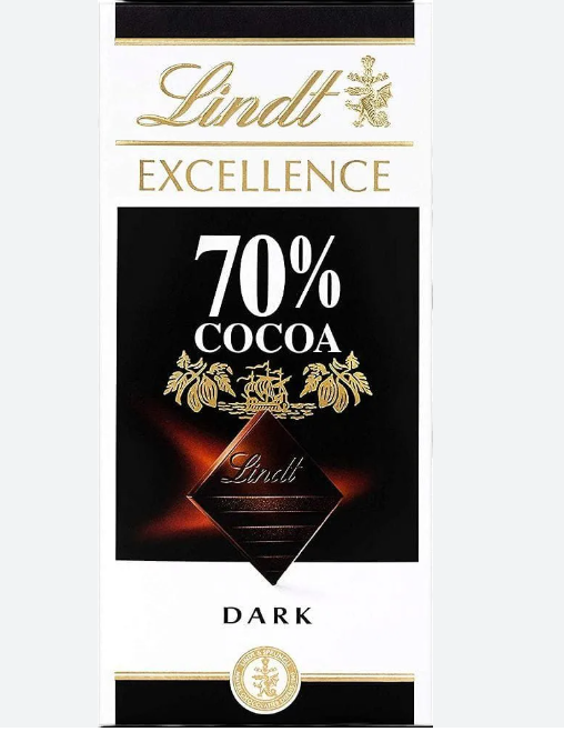 Lindt Excellence Intense Dark 70% Cocoa 100g Bar