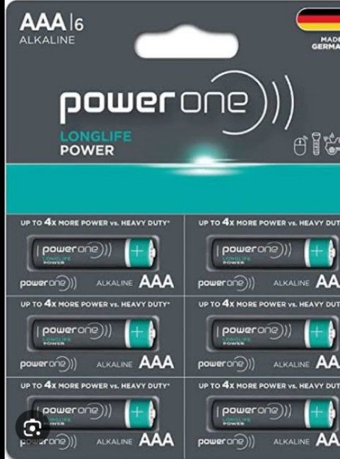 PowerOne Battery LongLife Power AAA 6 Nos