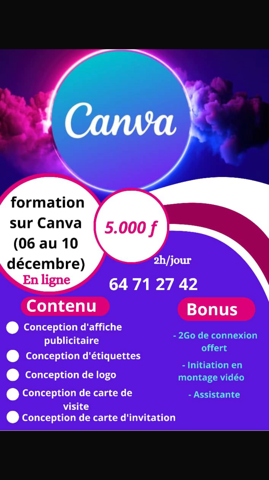 Formation de Création d’affiches : Mariage, anniversaire et business…