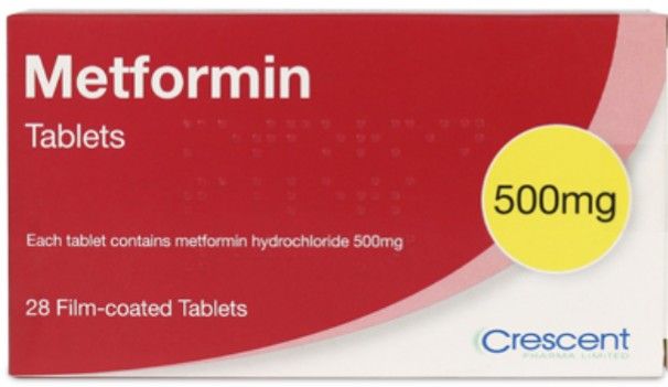 Metformin 500 mg UK made . Box of 28 tablets 