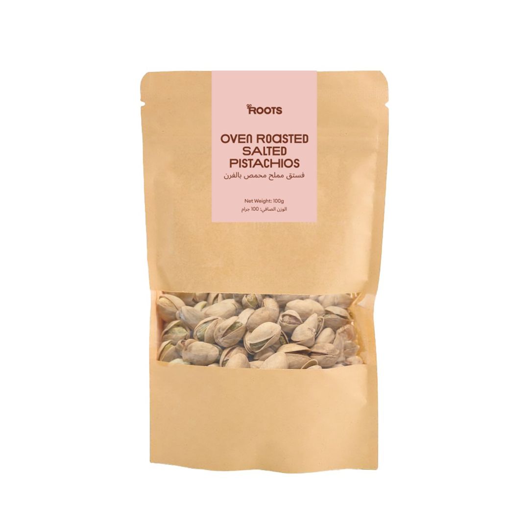 Roots Oven Roasted Salted Pistachios 100g