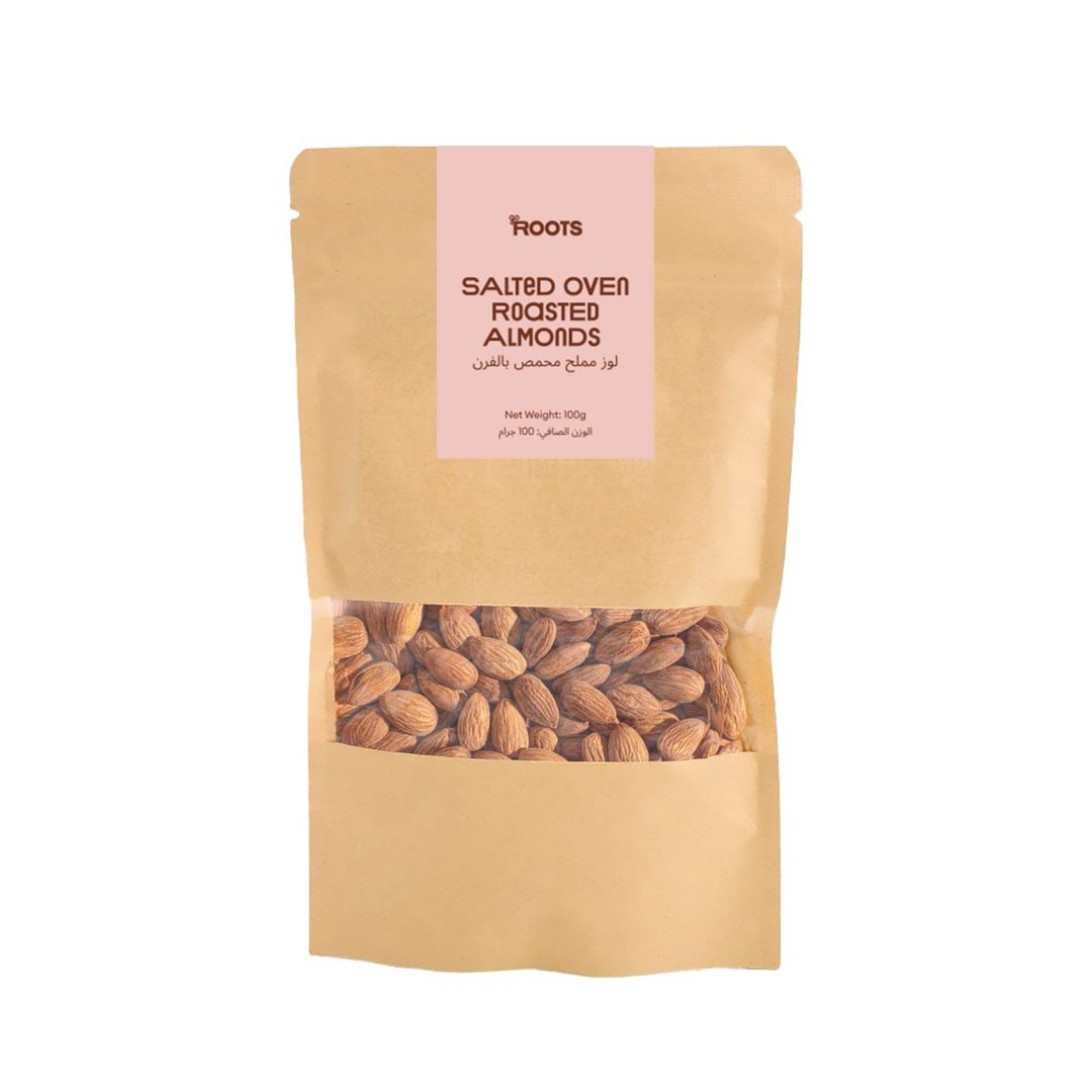 Roots Salted Oven Roasted Almonds 100g