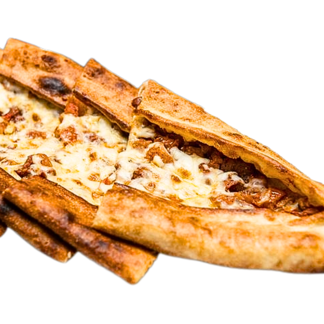 Chicken cheese egg pide 