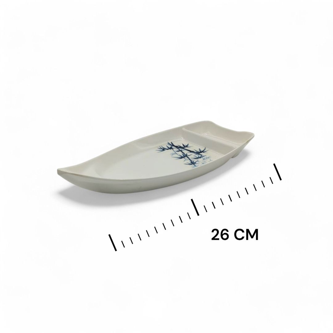 Plato barco blanco melamina pulida 26 cm