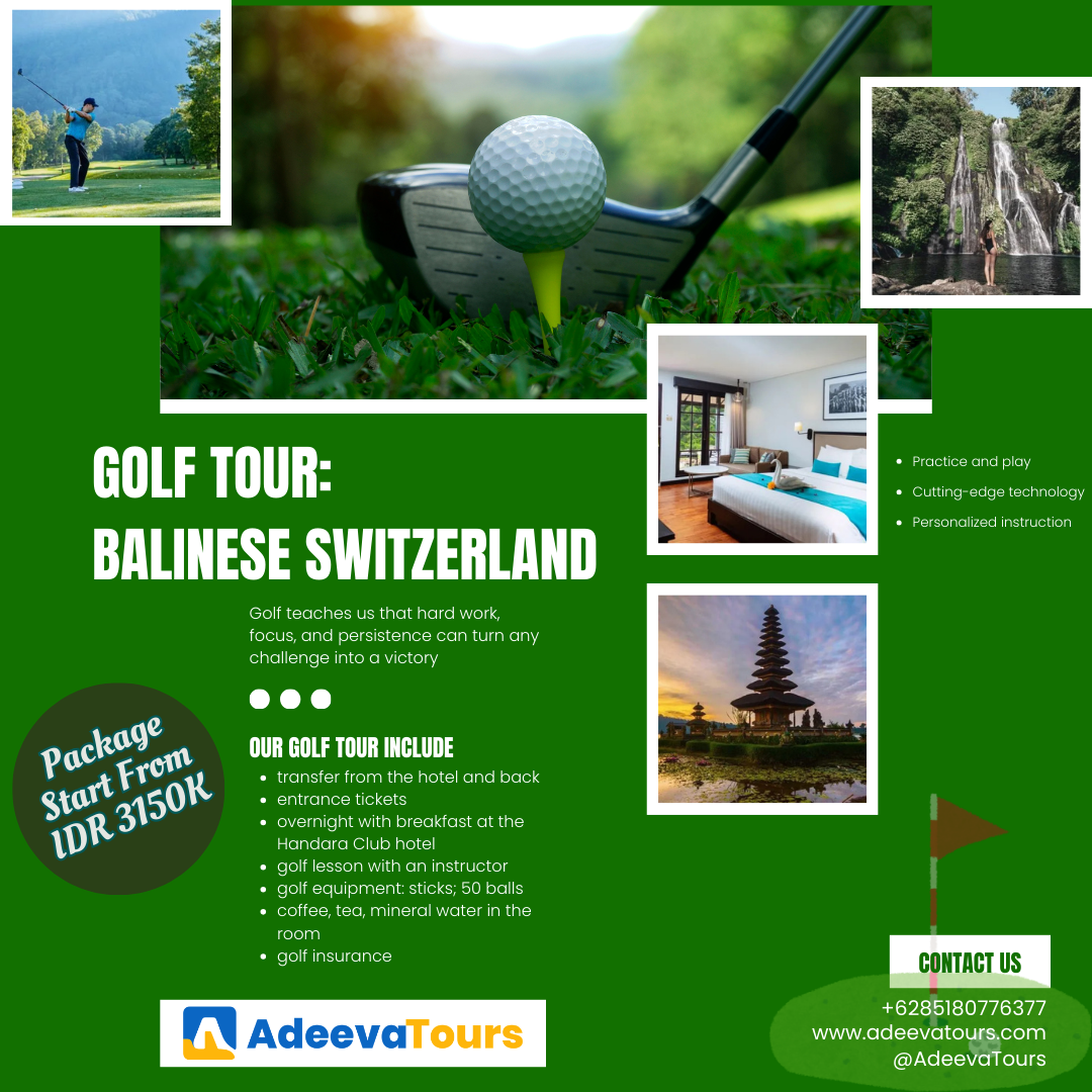 2-day golf tour: Balinese Switzerland