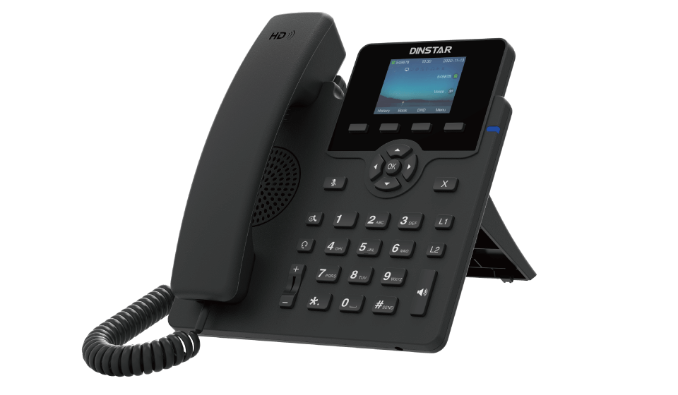 DINSTAR C62UP Color Screen IP Phone with POE & Without Adapter