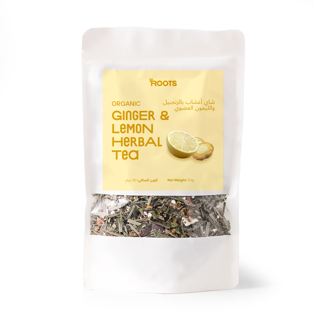 Roots Loose Leaf Ginger & Lemon Herbal Tea 50g