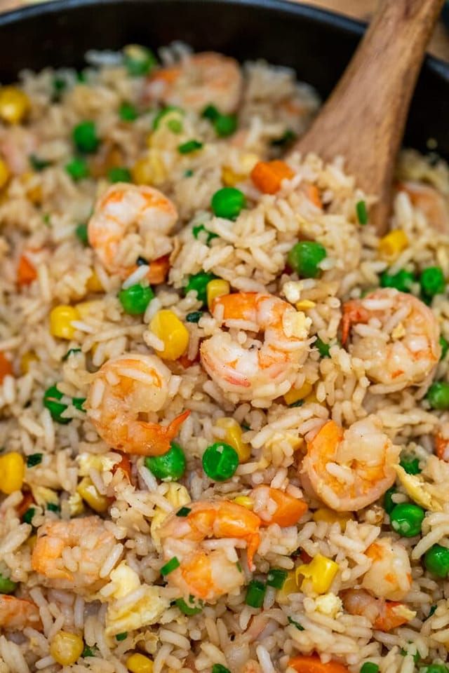 Riz Cantonnais Crevettes Boulettes Viandes