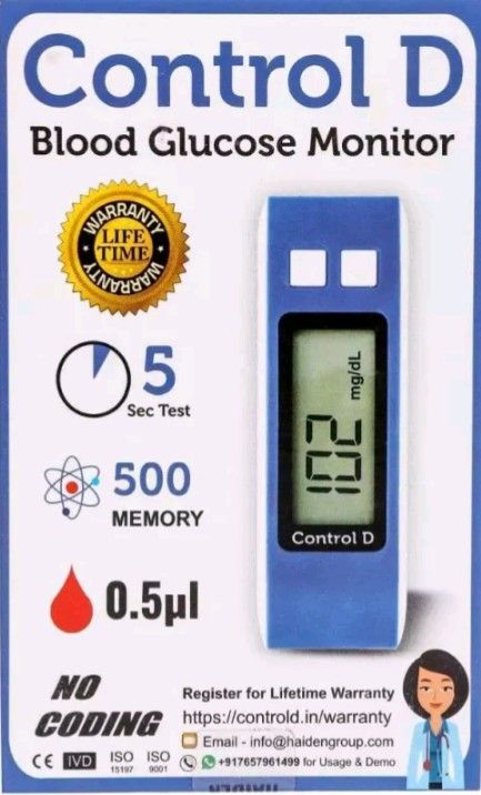 Control D blood sugar machine and 50strips 