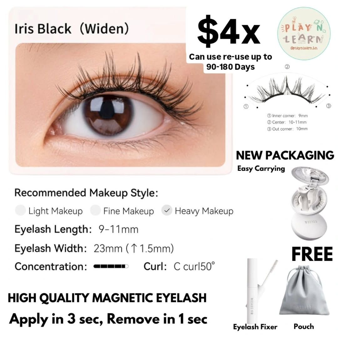 WOSADO HIGH QUALITY MAGNETIC EYELASH (INSTOCK)