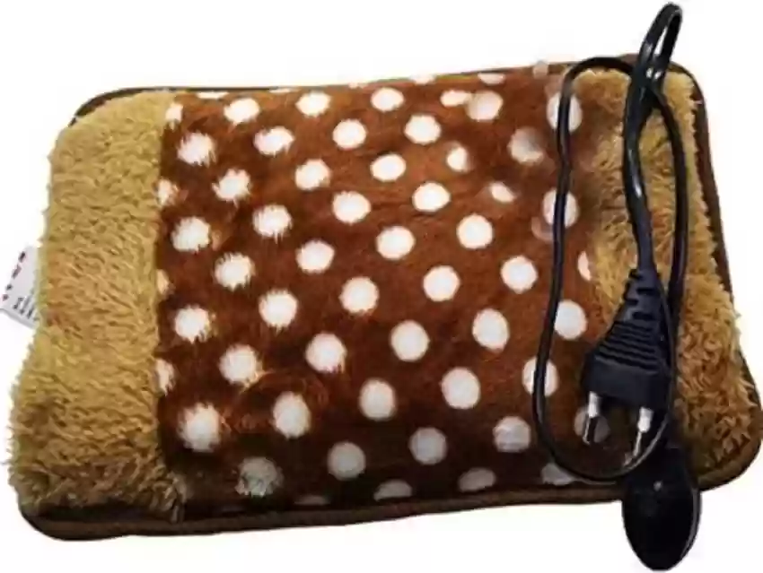 Electric Hot Water Bag Heating Pad Of Fur And Velvet With Hand Pocket