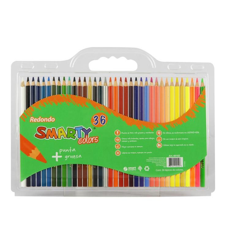 Colores Smarty 36pza. redondos