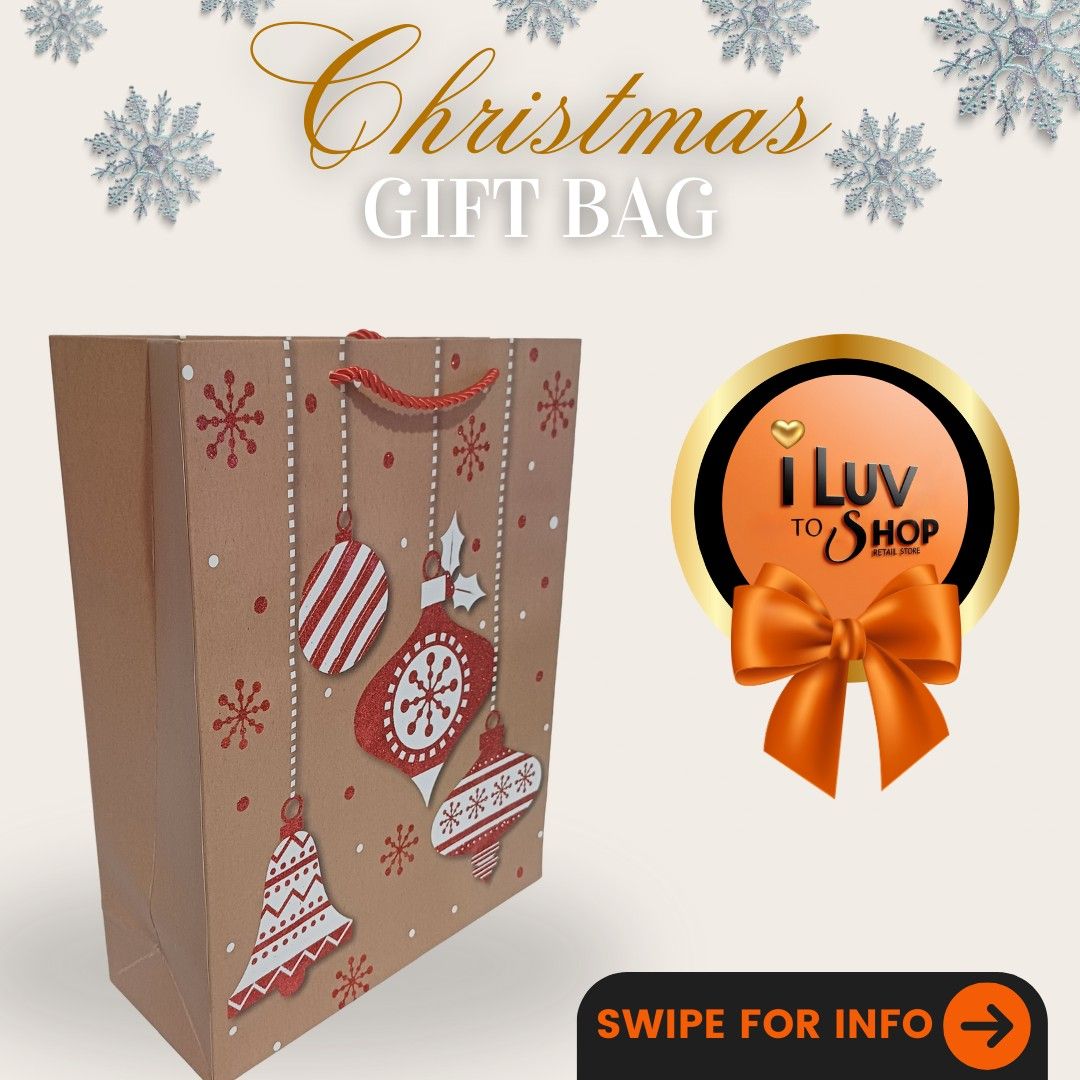 Brown Christmas Gift Bag