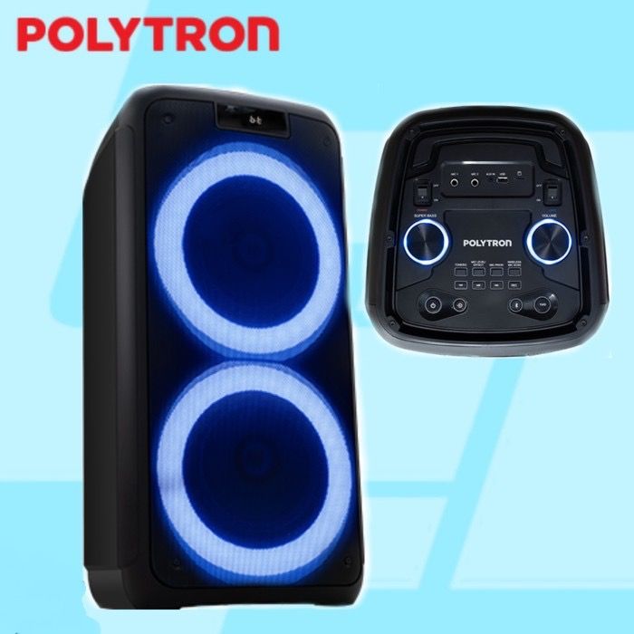 POLYTRON PPS 8L22 SPEAKER PORTABLE  PARTY BOX AUDIO BLUETOOTH KARAOKE MIC