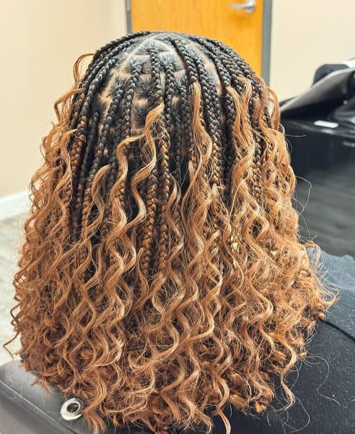 Goddess braids-Synthetic curls