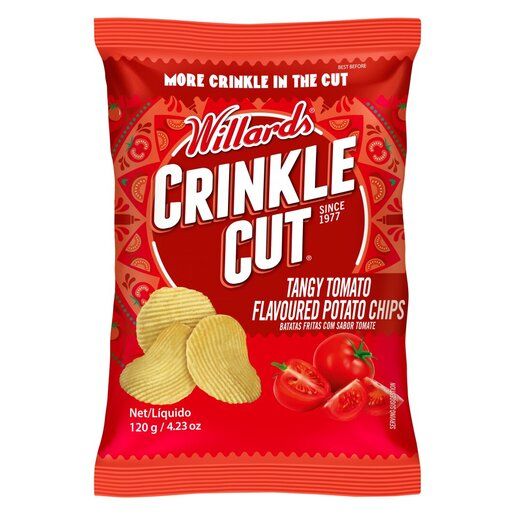 Willards Crinkle Cut Tangy Tomato Flavour 120g