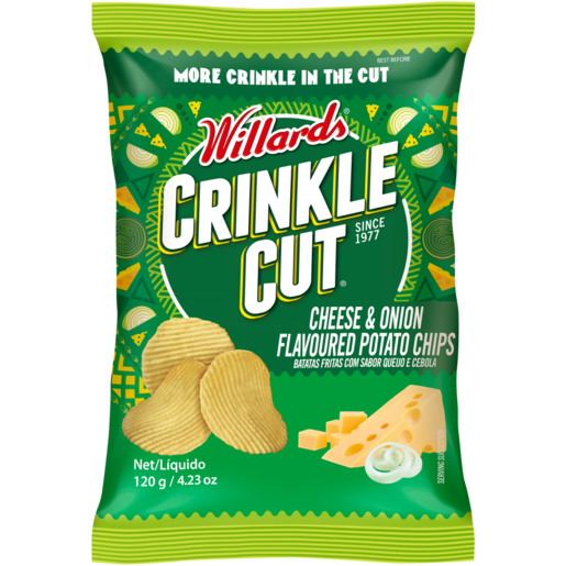 Willards Crinkle Cut Cheese & Onion Flavour 120g