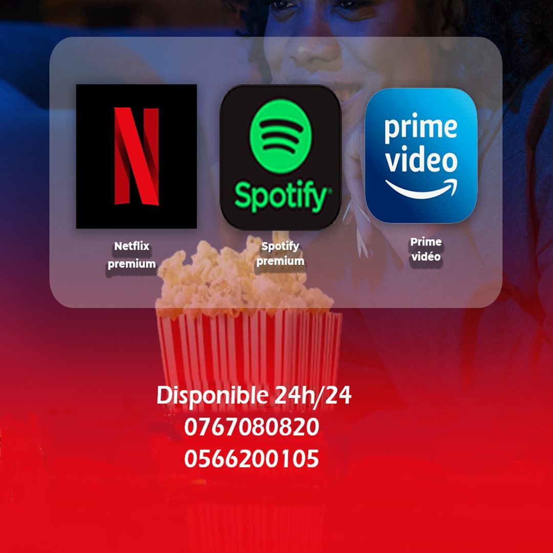 Abonnement Netflix, Prime Video, Spotify