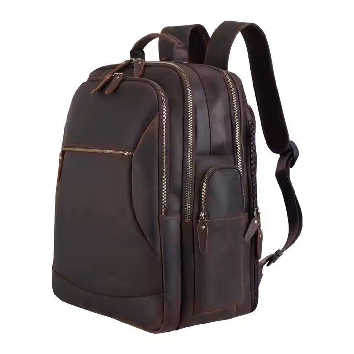 Computer Backpack Duffle Bag Genuine Leather