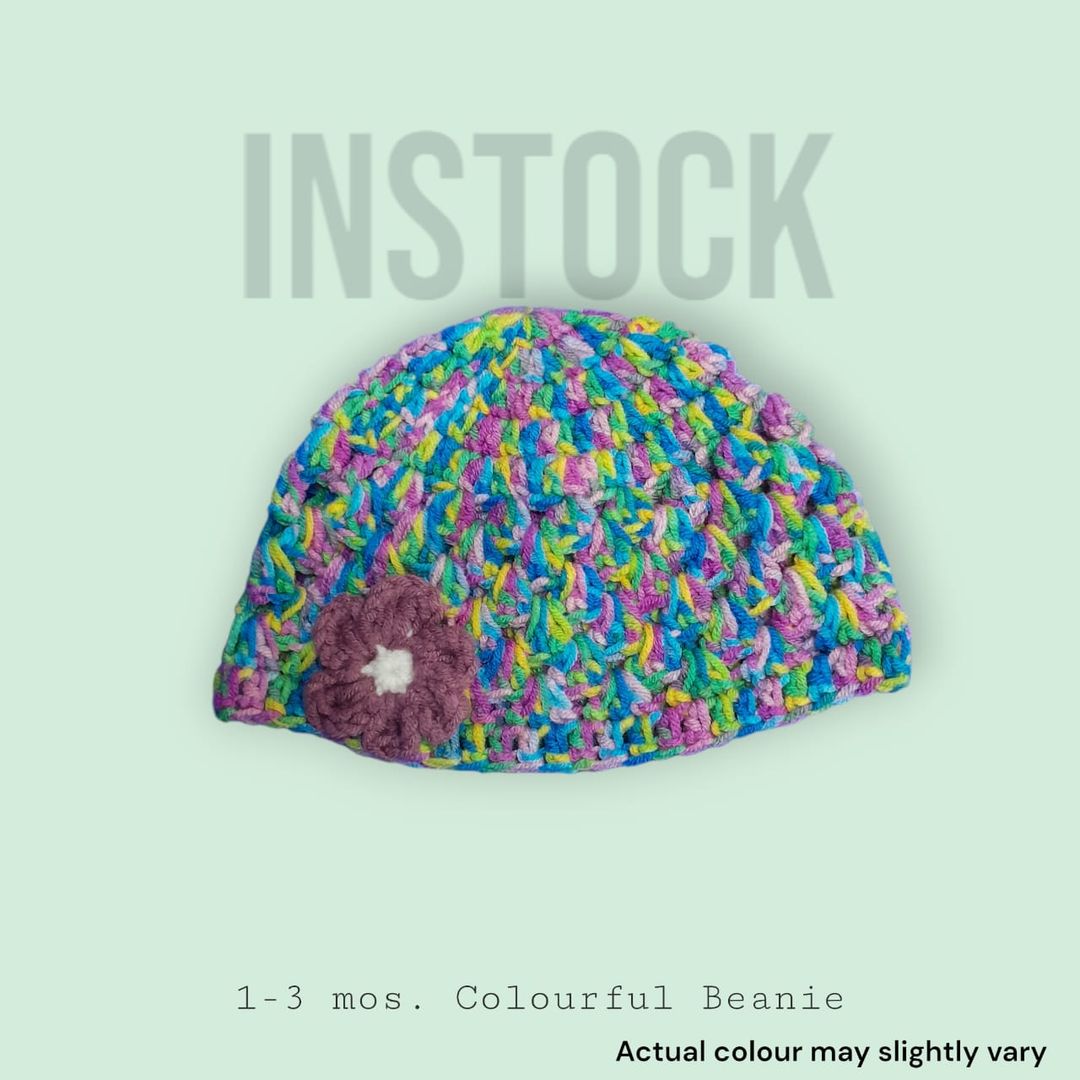 [INSTOCK] 1-3 mos. Colourful Beanie