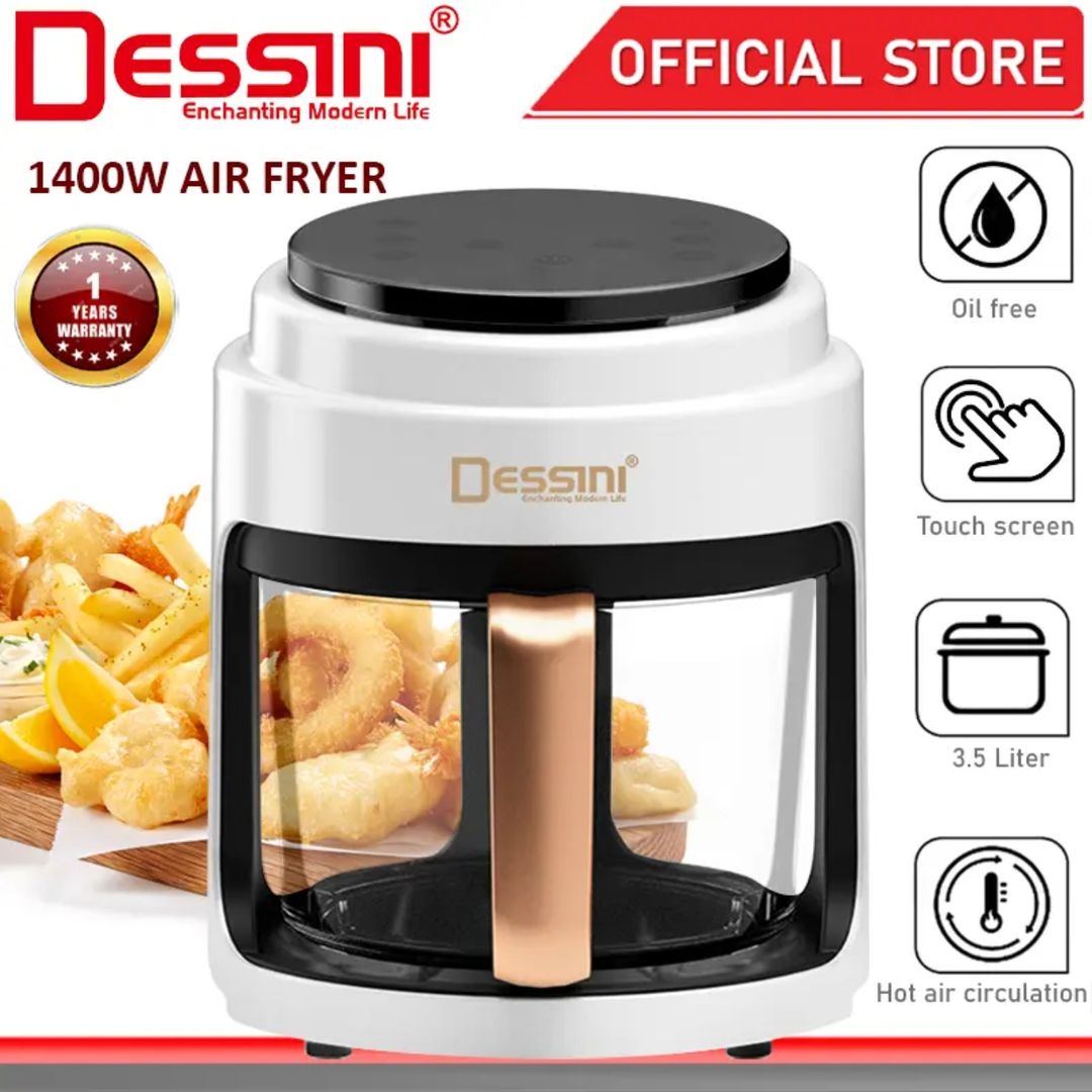 DESSINI AF-35L Electric Oven Convection Air Fryer Oil-Free Grill Toaster Roaster Breakfast Machine