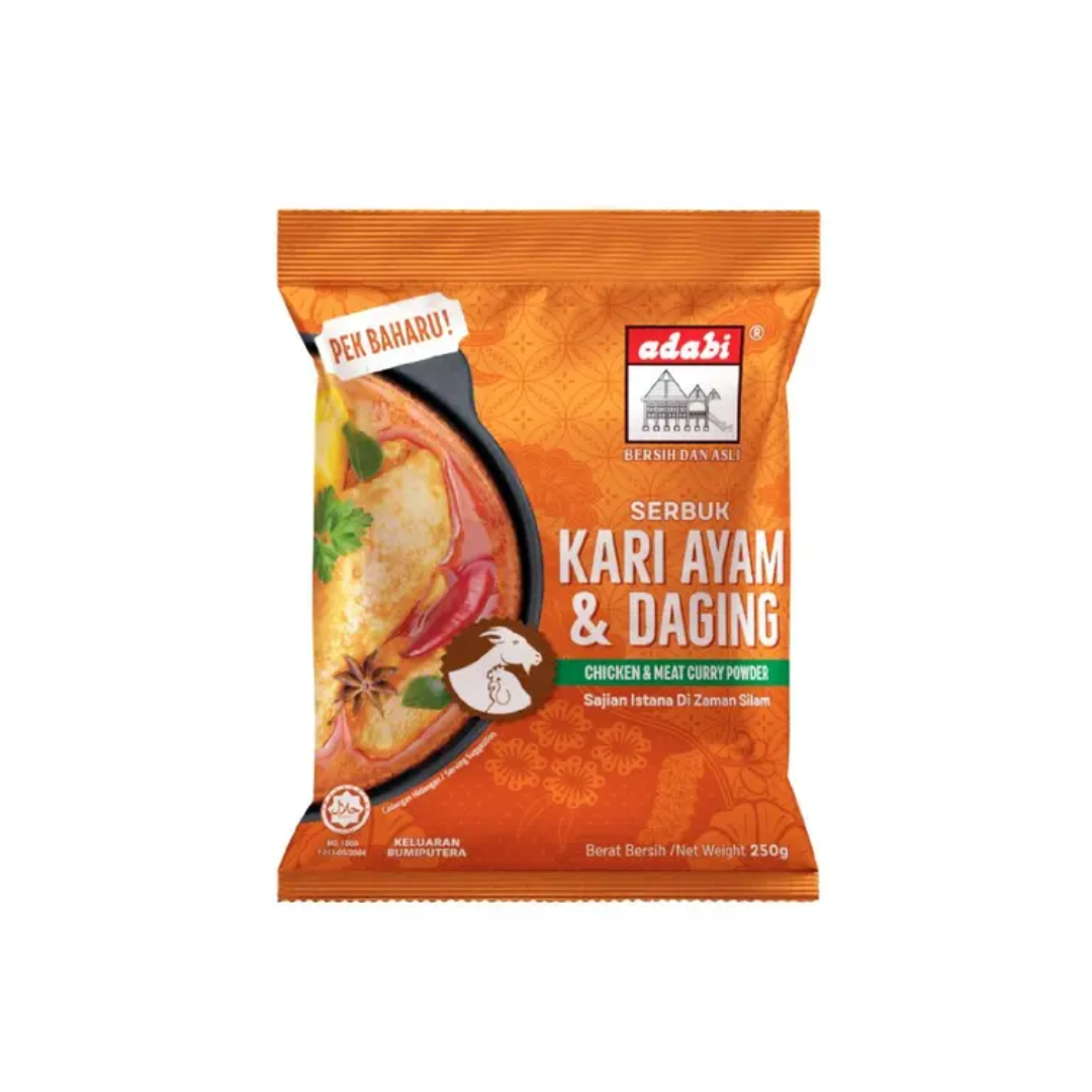 ADABI SERBUK KARI AYAM & DAGING 250gm