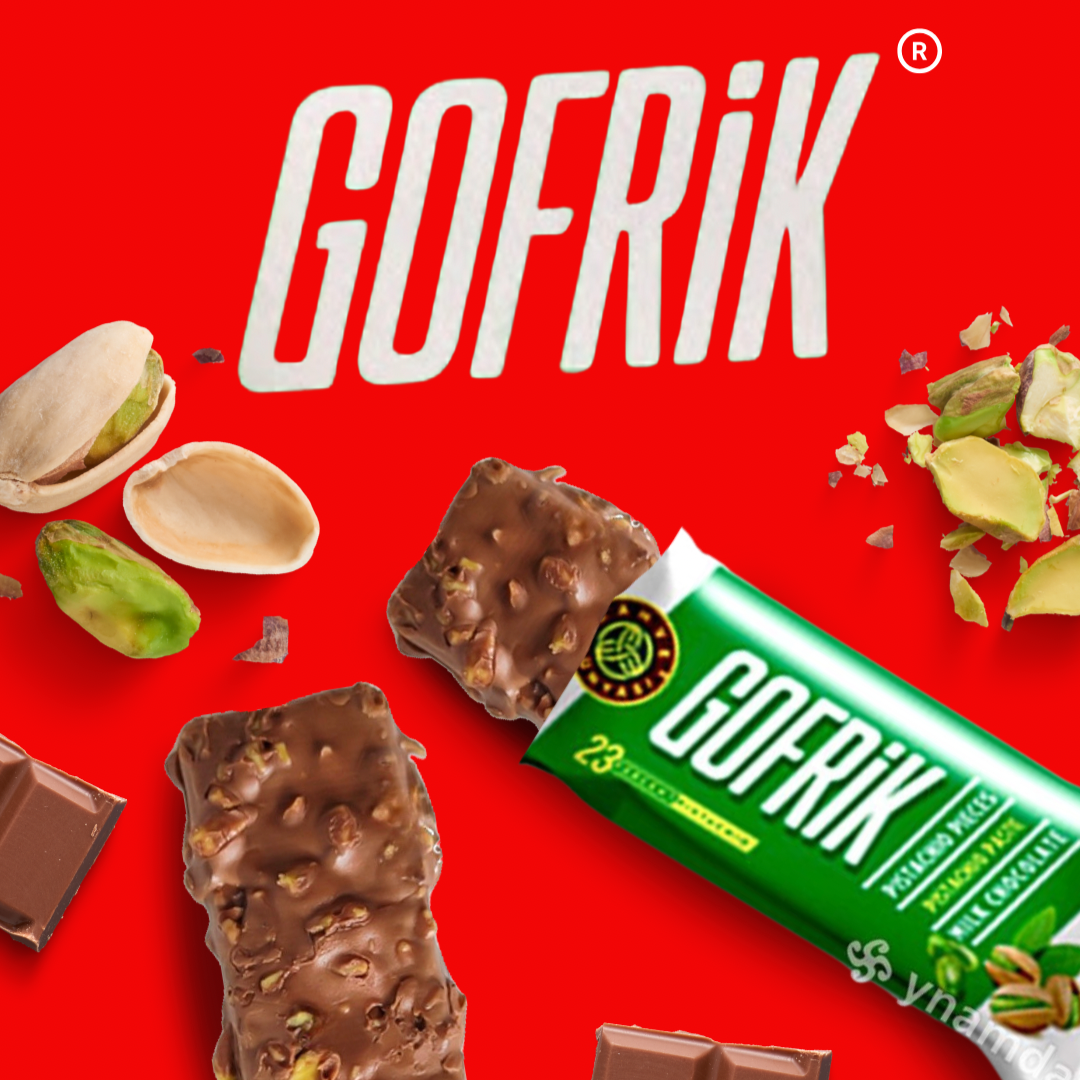 GOFRIK MILK CHOCOLATE WITH PISTACHIO