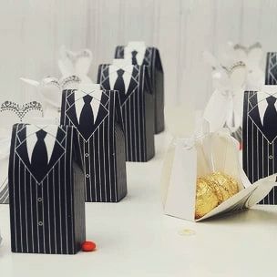 Bride Groom Chocolate Box-Black n White