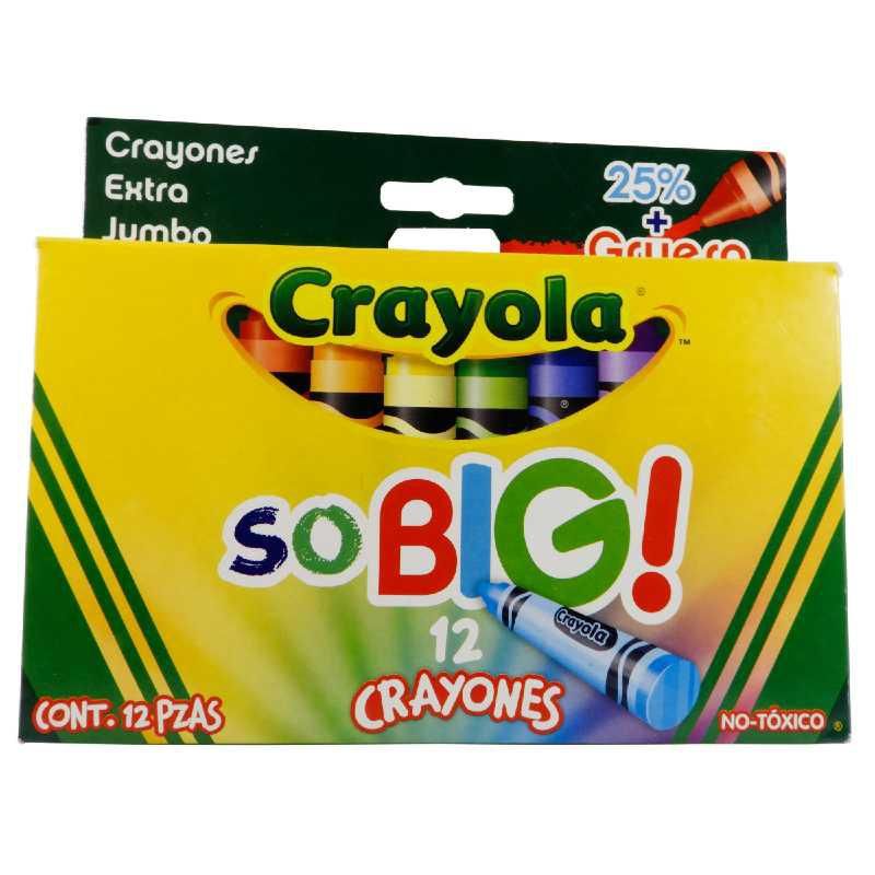 Crayon sobig jumbo crayola 12pza.