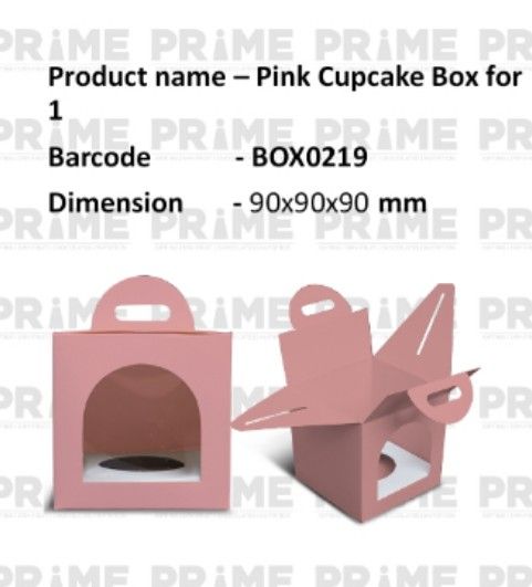 Pink Cupcake Box for 1