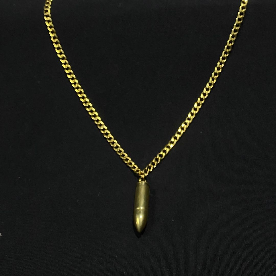 Bold Bullet Pendant Necklace  