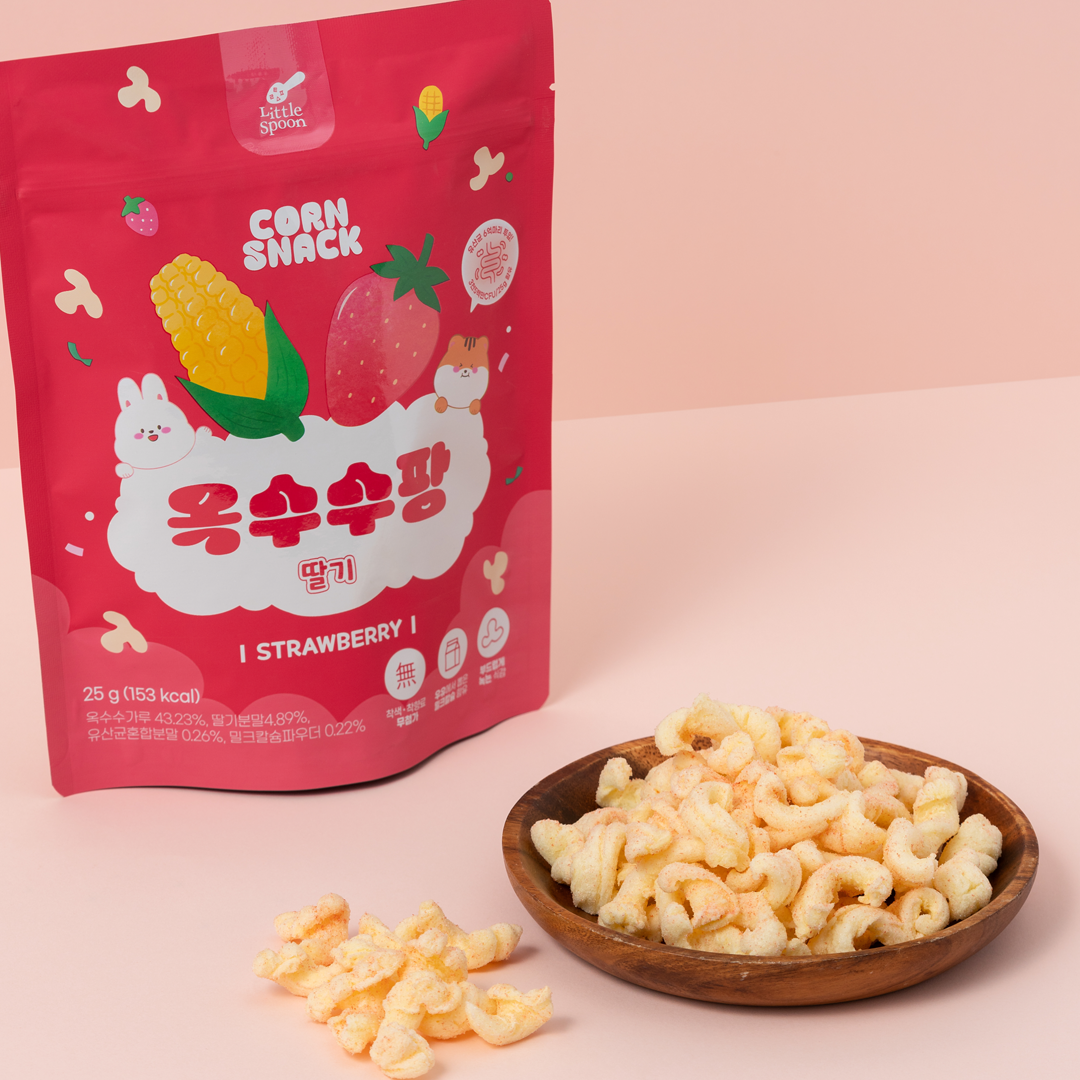 LITTLE SPOON [NEW] Banana & Strawberry Corn Snacks