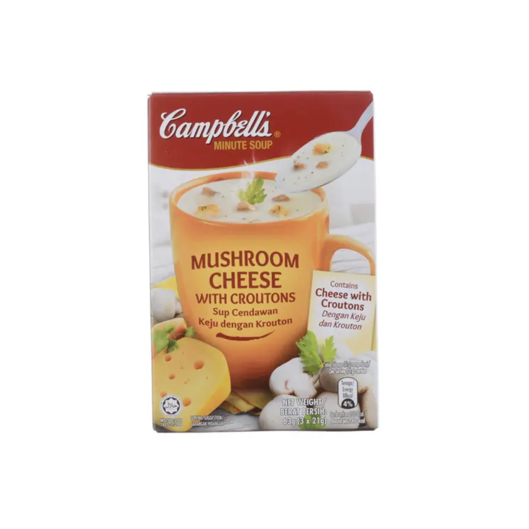 CAMPBELLS MUSHROOM CHEESE WITH CROUTONS 3's x 21gm