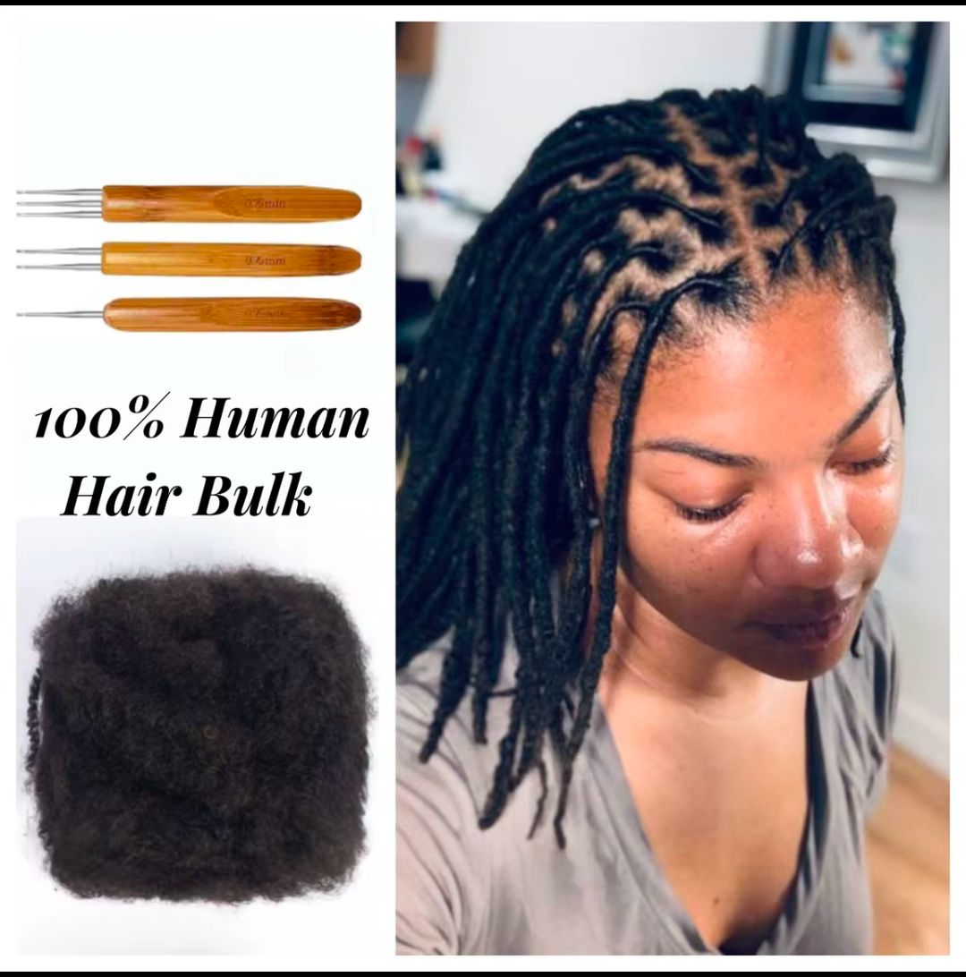 DREADLOCK HUMAN HAIR - soft kinky - 100 gm