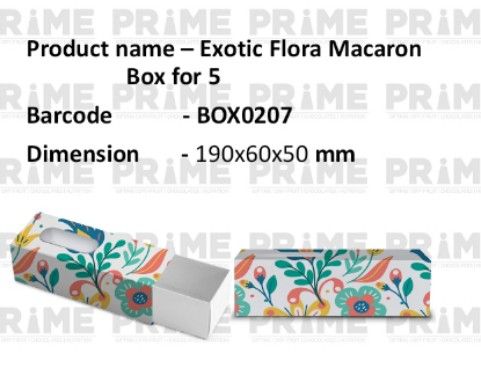 Exotic Flora Macaron Box for 5