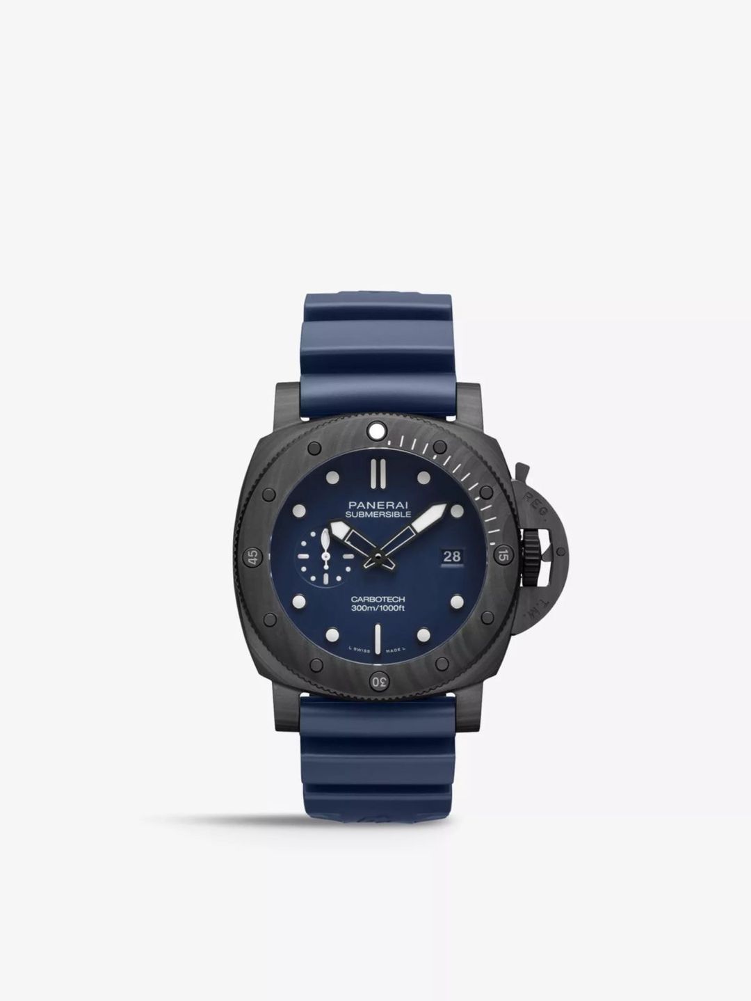 Panerai Submersible Carbon Fiber And Rubber Automatic Watch