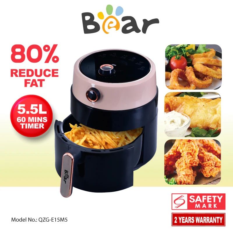 Bear Air fryer 5.5L with Hot Air Flow System