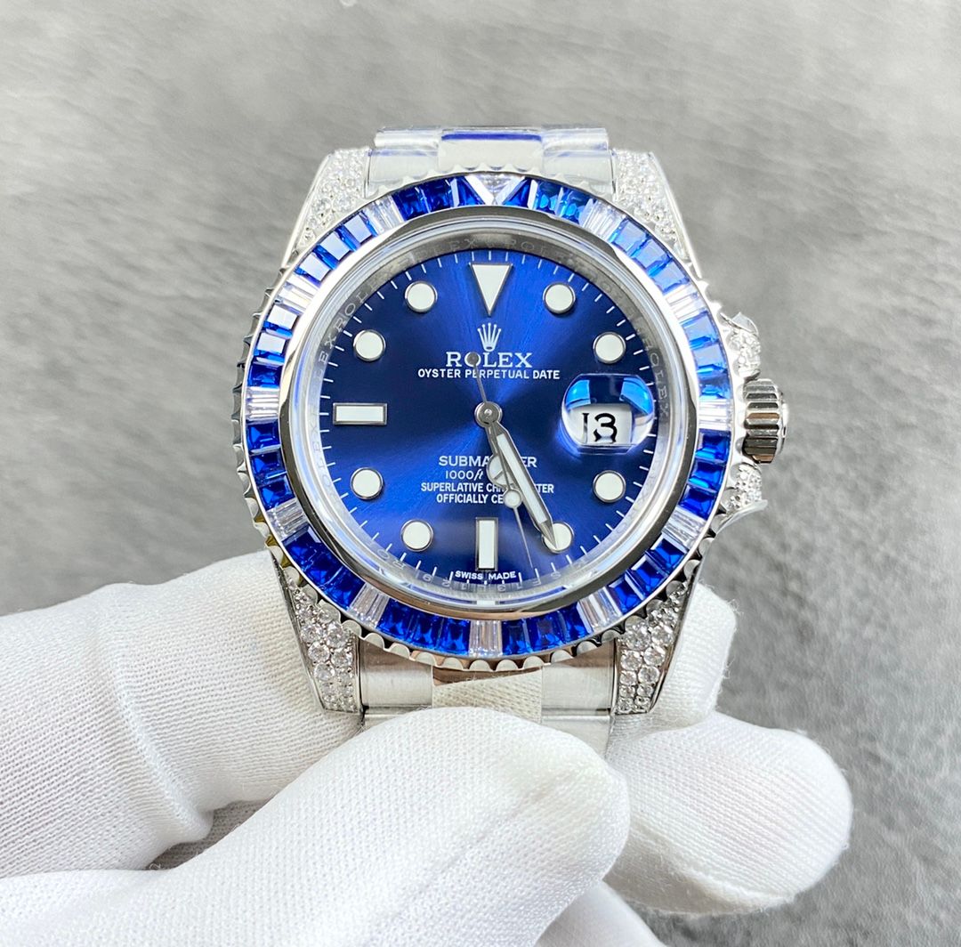 Rolex Submariner Date Custom Sapphire & Diamond 