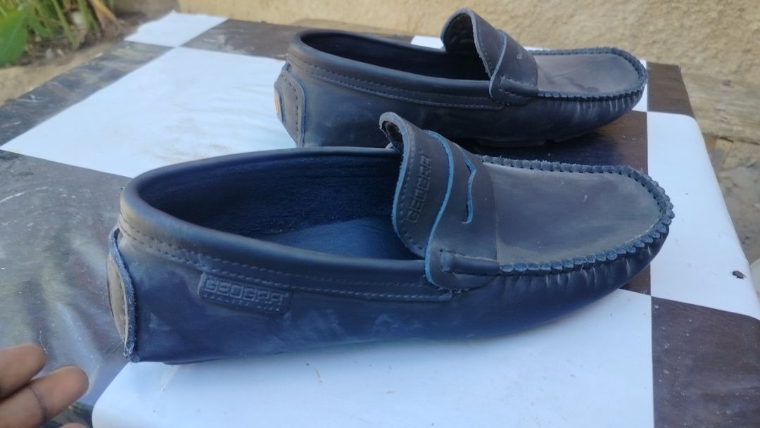 Mocassins en cuir véritable 