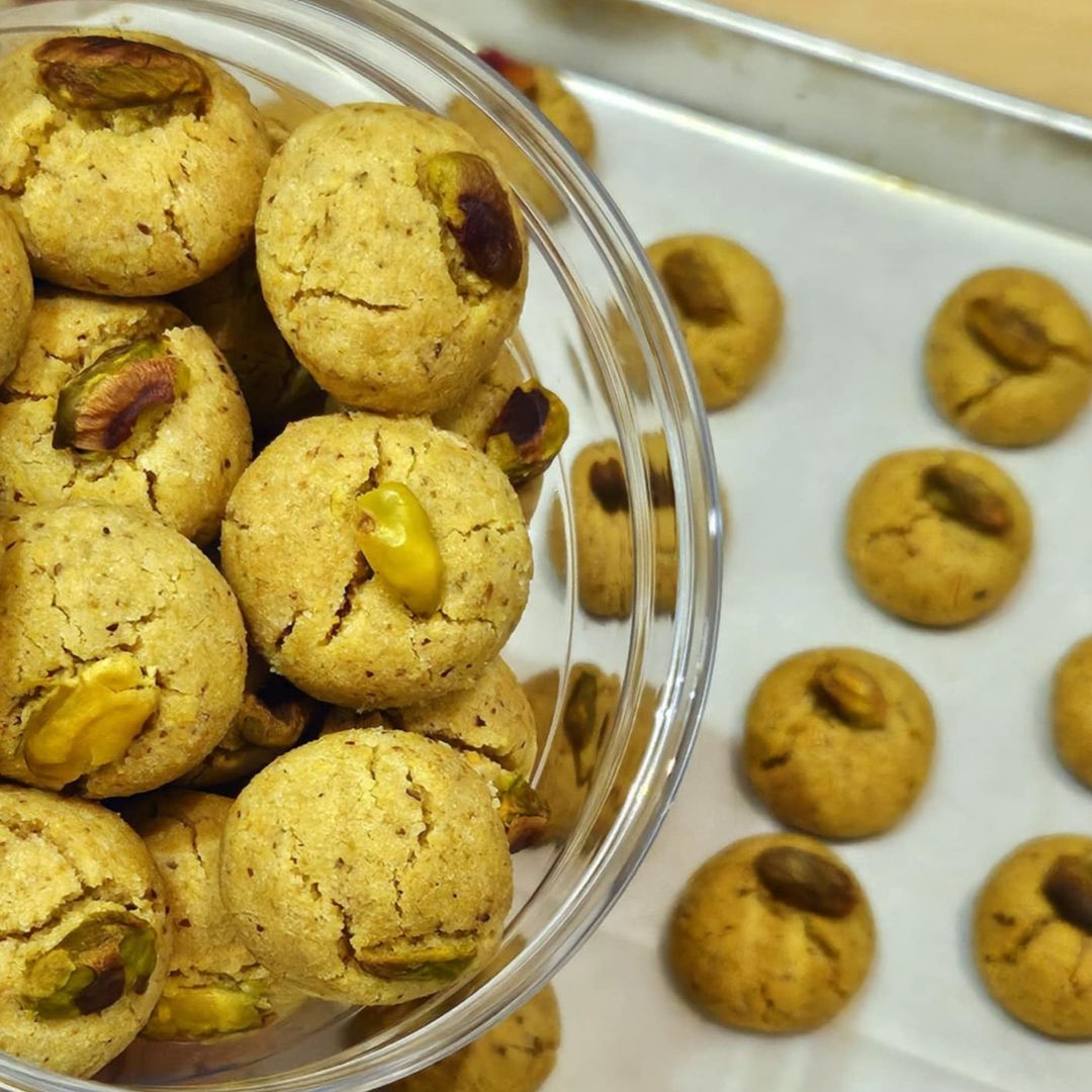 Pistachio Rose Cookies 