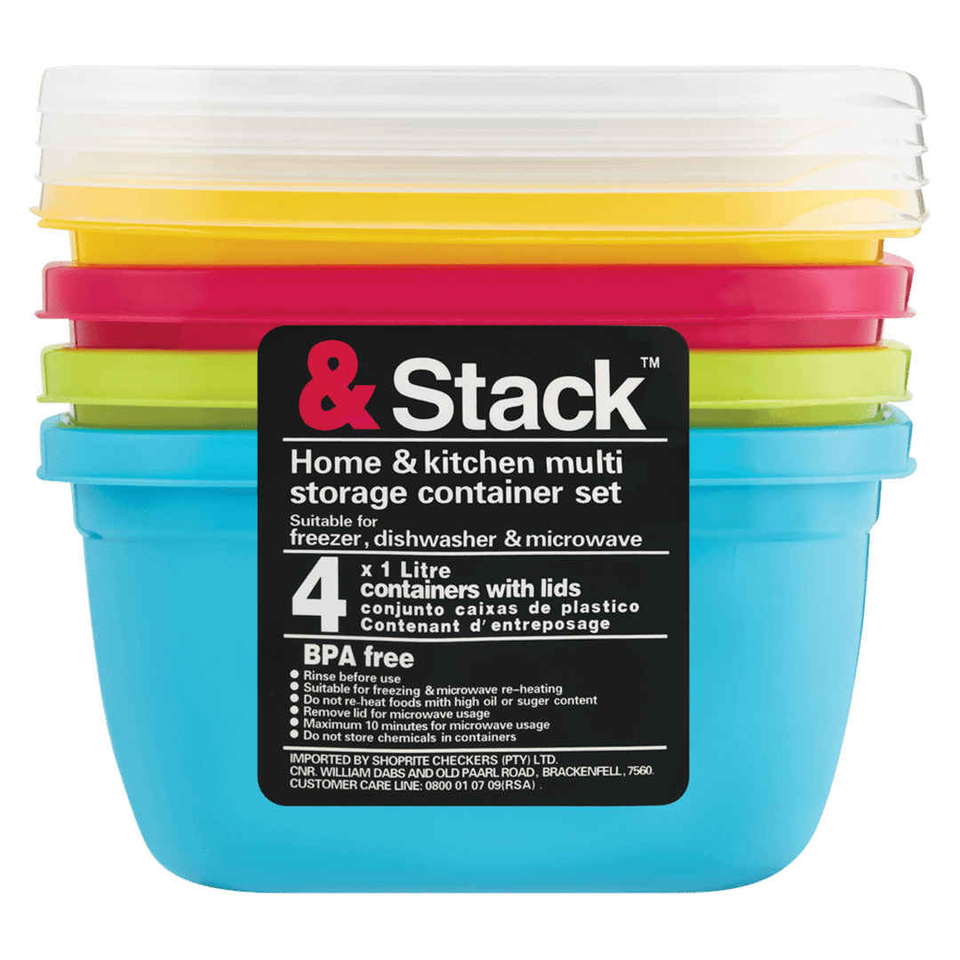 & Stack Multi Storage Container Set Tupperware