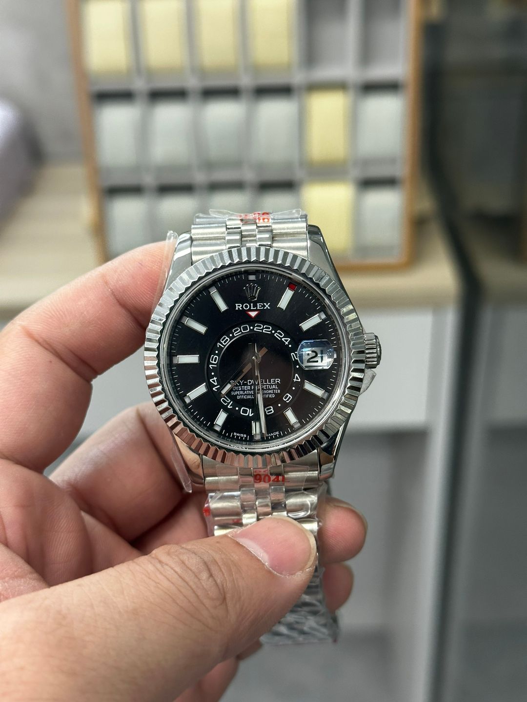 Rolex Sky-Dweller in Stainless Steel with Black Dial 