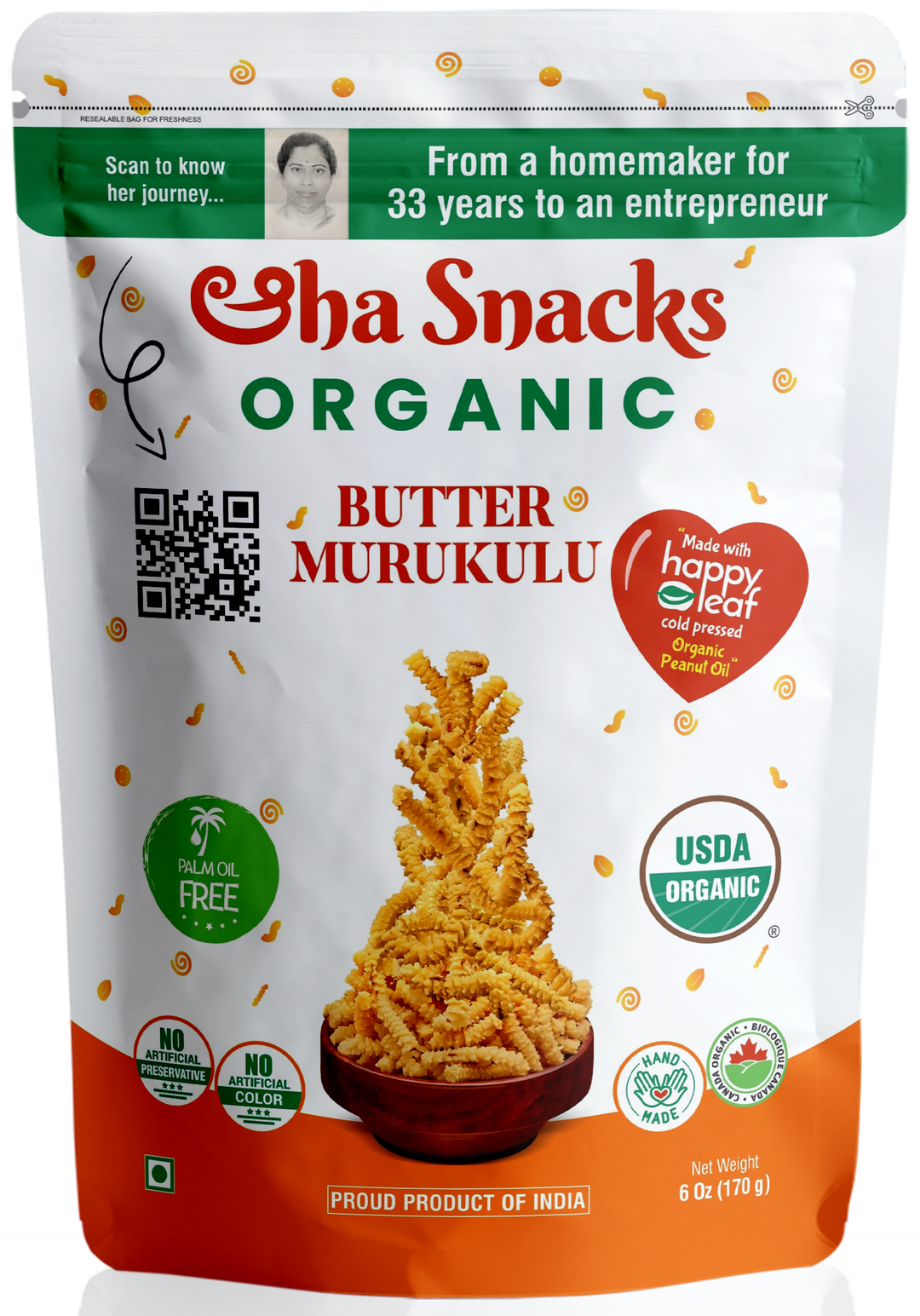 AHA Snacks Butter Muruku 170g