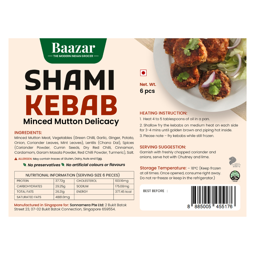 BAAZAR Mutton Shami Kebabs 6pcs