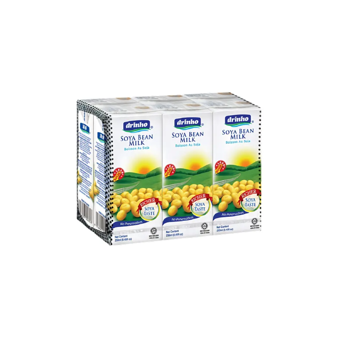 DRINHO SOYA BEAN MILK 6's x 250ml