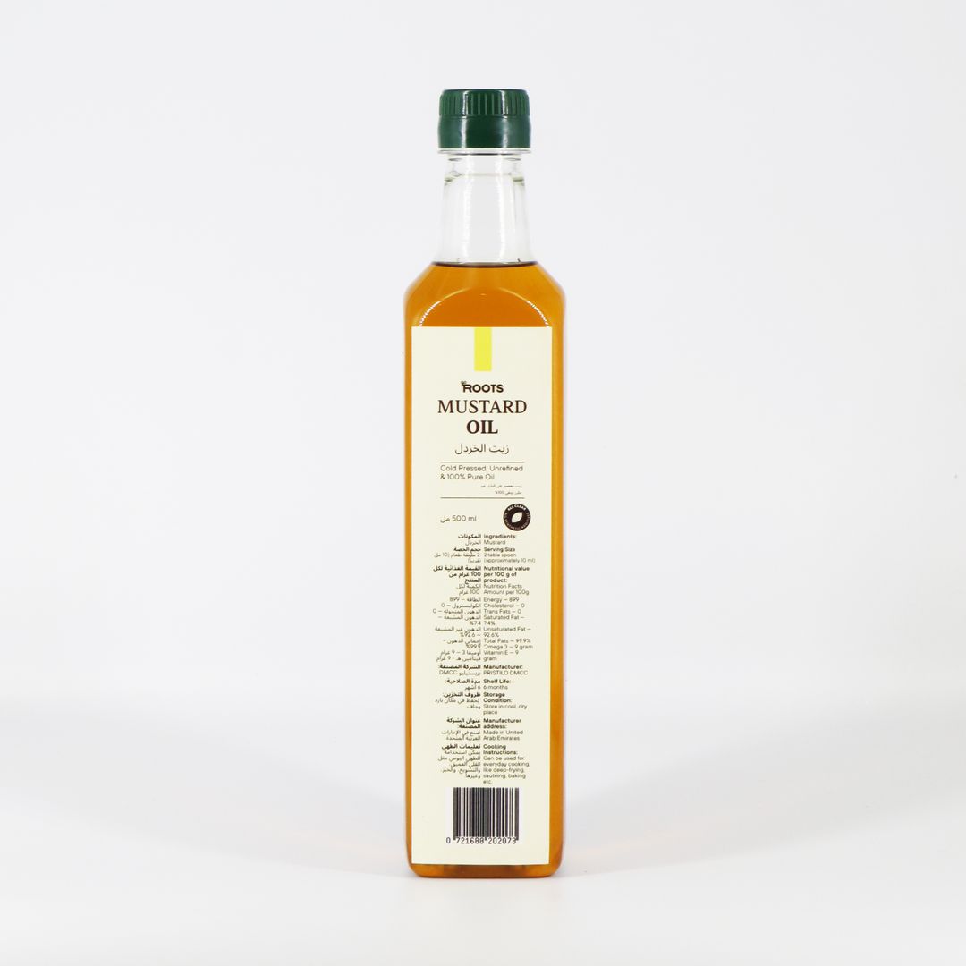 Roots Mustard Oil Cold Pressed Unrefined 500ml